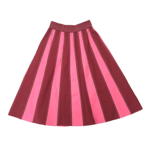Valentino Valentino条纹长裙红色粉红色EITM0082