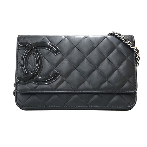 Chanel Chanel Cambon Line Wallet Chain Leder Black EIT0580P12626