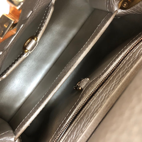 ルイ・ヴィトン LOUIS VUITTON カプシーヌBB スパンコール M50678 2WAY ハンド ショルダーバッグ レザー ゴールド シルバー P12632