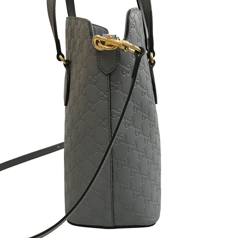 Gucci Gucci Guccishima 2way Hand Hand Sac en cuir gris P12311