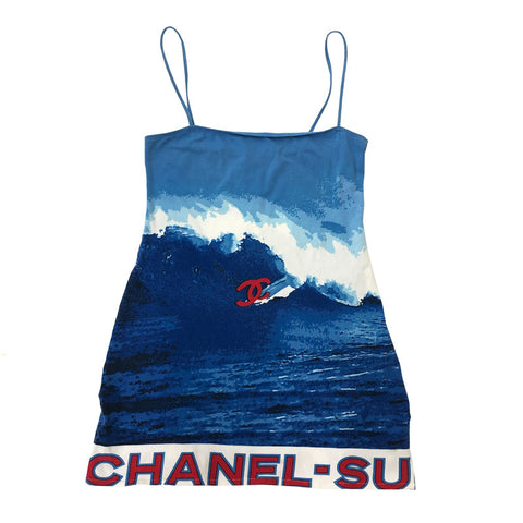 Chanel Chanel Cocomark Surf One Piece 02s Blue EIT0175