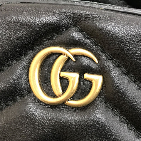 Gucci Gucci GG Marmont Bucks Daypack Leder Black P12337