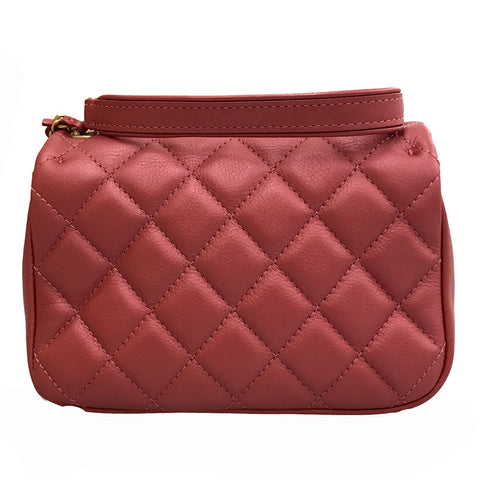 Chanel CHANEL Matras Turn Lock Chain Shoulder Bag Leather Pink EIT0428 –  NUIR VINTAGE