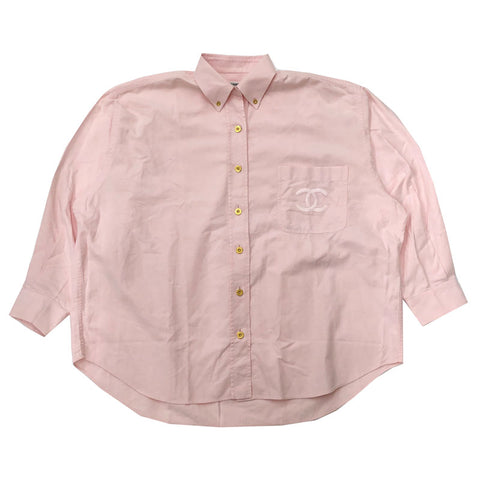 Chanel Chanel Logo Langarm Shirt Pink P11115