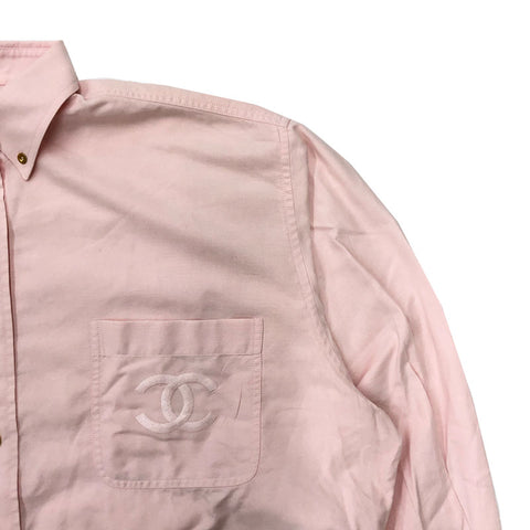 Chanel CHANEL Logo Long Sleeve Shirt Pink P11115