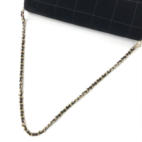 Chanel CHANEL Chocolate Bar Turn Lock Chain Shoulder Bag Velor