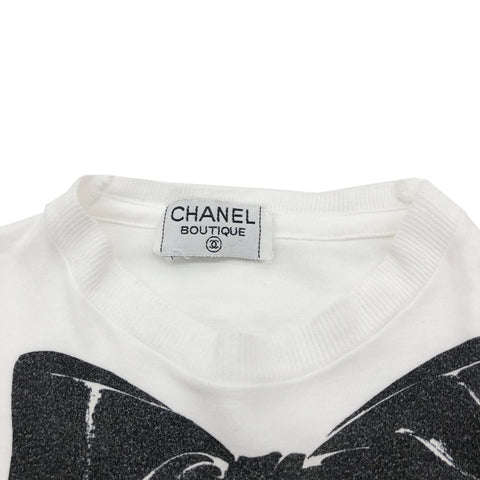 シャネル CHANEL リボン ココマーク 半袖Ｔシャツ ホワイト eit0369P11202