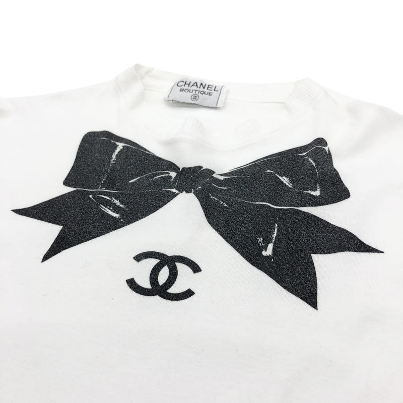 シャネル CHANEL リボン ココマーク 半袖Ｔシャツ ホワイト P11202 ...