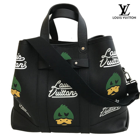 Louis Vuitton Louis Vuitton Trolley M59373 LVX NIGO COUT COUDAGE 2WAY Handumbeltasche Leder Black P12492