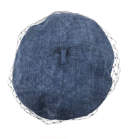 Christian Dior Christian Dior Logo Beret Denim Blue EITM0172