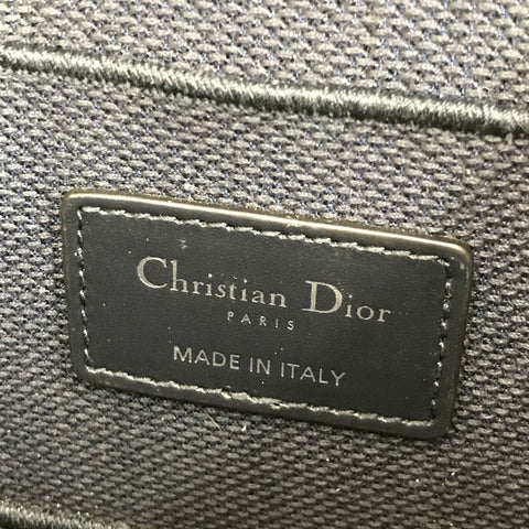 クリスチャンディオール Christian Dior オブリーク バニティ 2WAY  ハンド ショルダーバッグ キャンバス ネイビー P12530