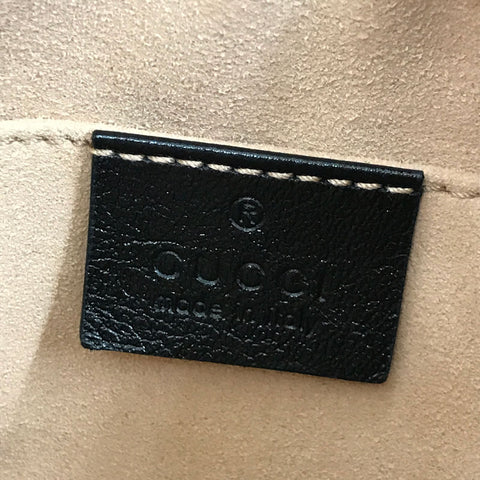 Gucci Gucci GG Marmont肩袋帆布帆布黑色棕色P12534