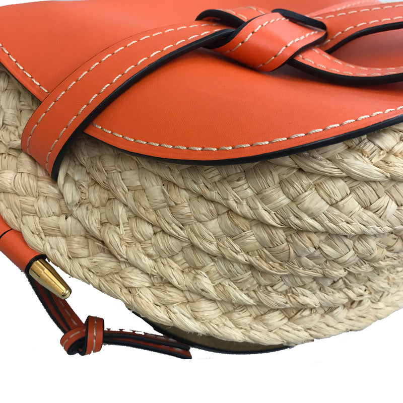 ロエベ LOEWE アナグラム スモールゲート ショルダーバッグ ラフィア
