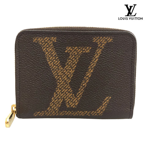 Louis Vuitton Giant Monogramm M69354 Wallet Coin Case PVC Leder Brown P11404
