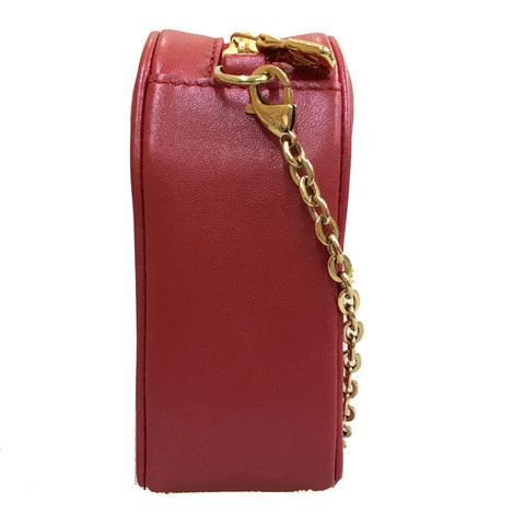 ルイ・ヴィトン LOUIS VUITTON モノグラム ハート M80837 チェーン ハンドバッグ レザー レッド P12565