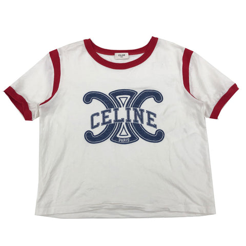 Celine Triomphe Kurzarm T-Shirt White P11492