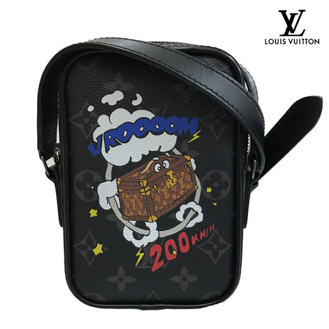 Louis Vuitton Danuve PPM Trunk Print Monogramm Eclipse M45928 Mini -Umhängetasche PVC Leder Multicolor P12570