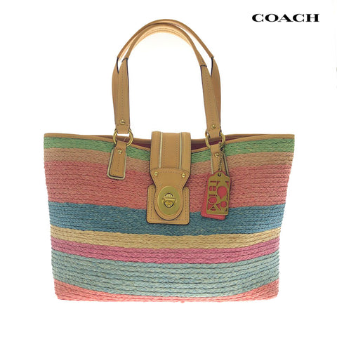 Coach Coach Logo Kago Tote Umhängetasche Multicolor T0002