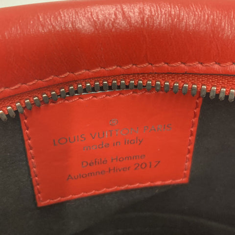 Red Lv Supreme Leather Wallet