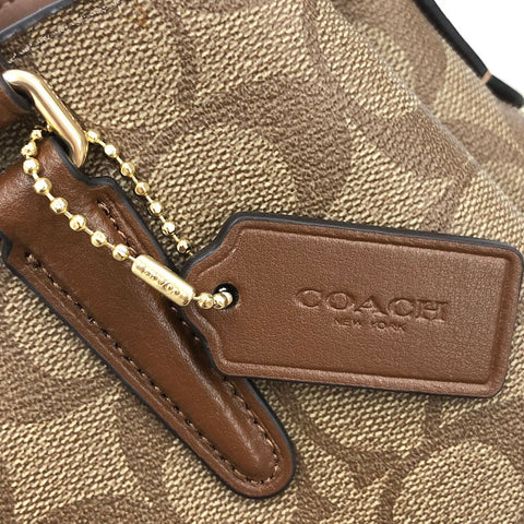 コーチ COACH ミニ セージ キャリーオール 2WAY ハンド チェーン ショルダーバッグ レザー ブラウン T0019