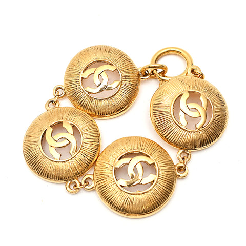 シャネル CHANEL ココマーク 4連 ラウンド ブレスレット ゴールド P0883