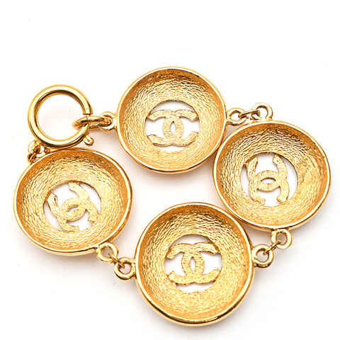 Chanel CHANEL Coco Mark 4 Round Bracelet Gold P0883