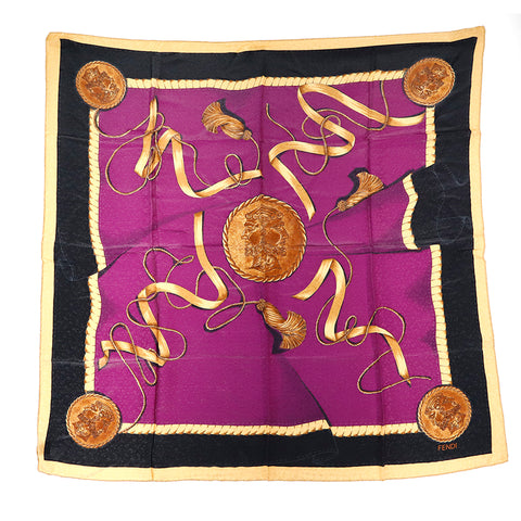 Fendi All-Over Muster Schal Purple P10000