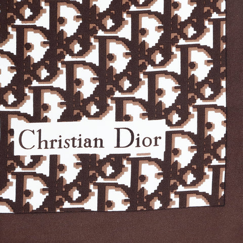 クリスチャンディオール Christian Dior トロッター スカーフ ブラウン P10001