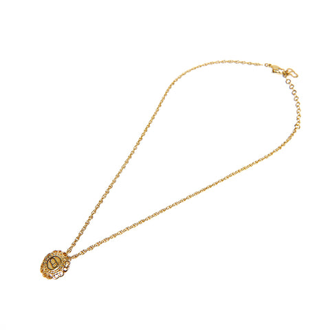 Christian Dior CD Logo Halskette Gold P10020