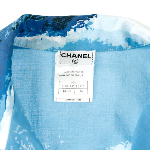 Chanel Chanel S Surfeine Coco Mark Short Shirt Blue EIT0179P10094