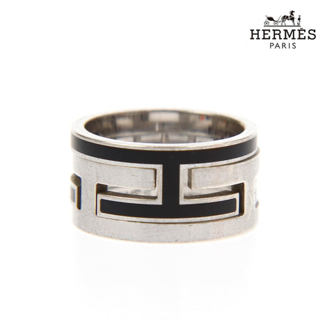 Hermes Hermes bewegen Asche 925 Ring / Ring Silber P10116