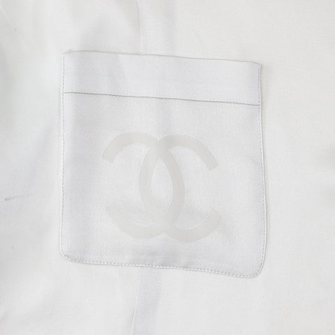 Chanel Chanel Coco Mark Coco -Knopf Langschläfe Seiden Silber Typ P10154