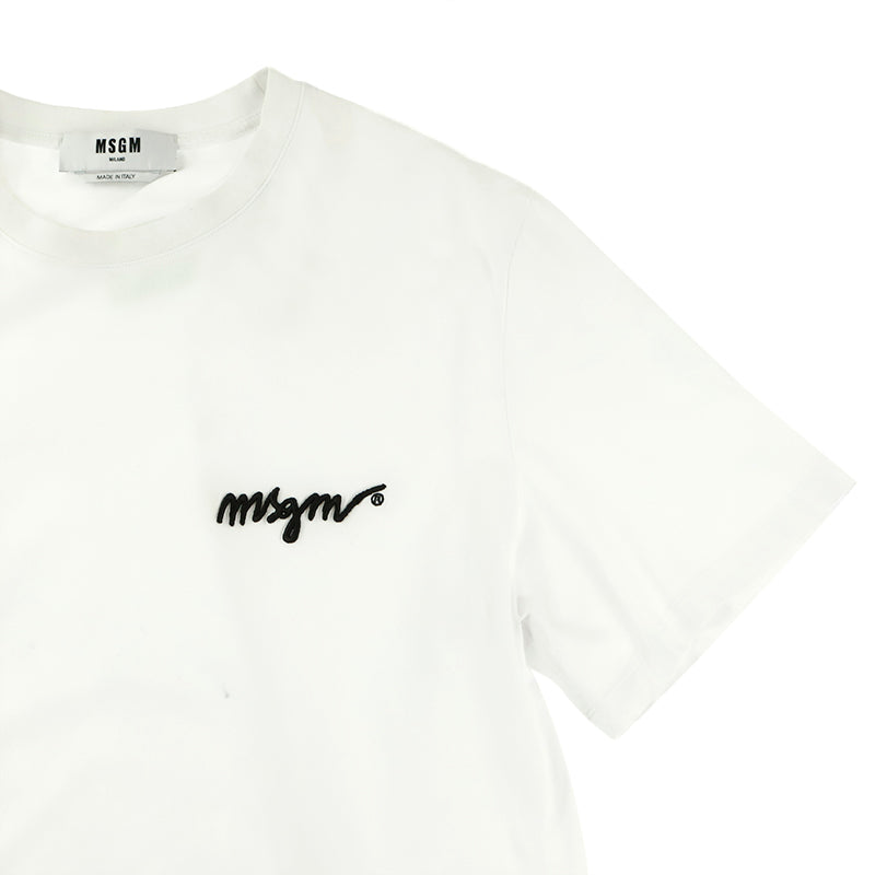 MSGM徽标短袖T-衬衫白色P10403 – NUIR VINTAGE