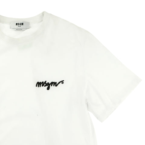 MSGM logo short sleeve T -shirt White P10403