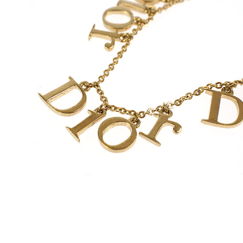Christian Dior Christian Dior Logo Halskette Gold P10512