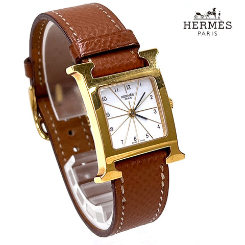Hermes Hermes H Uhr HH1.201 Sehen Sie Gold EIT0117P10934 an