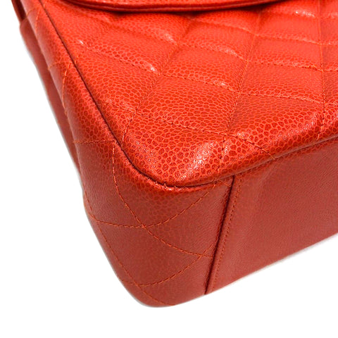 Chanel CHANEL Cabia Skin Matrasse Coco Mark Shoulder Bag Leather