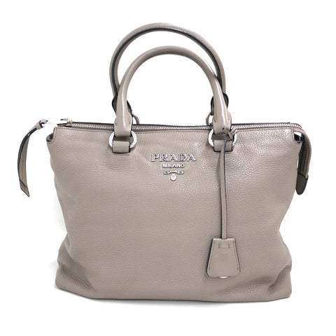 Prada Leder 2way Handtasche Greige P11558