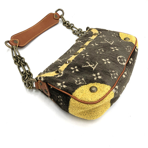 ルイ・ヴィトン LOUIS VUITTON トロンプイユ ショルダーバッグ ブラウン×イエロー eit0433P11563