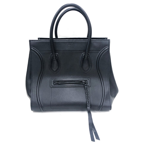 Celine -Gepäck Phantom Handtasche Schwarz P11713