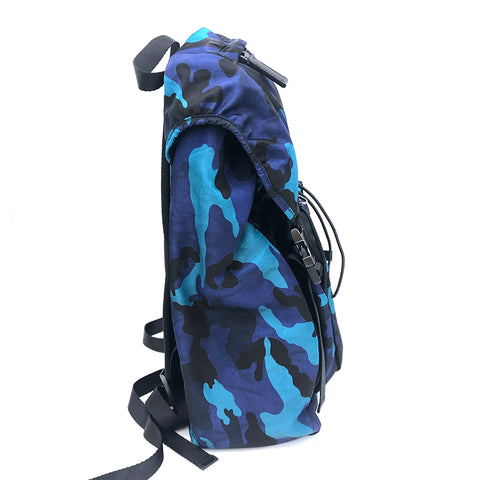 Prada Prada Camouflage Rucksack / Daypack Blue X Black P11714