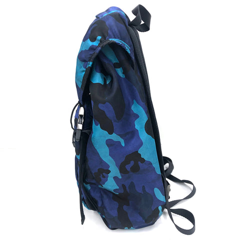 Prada Prada Camouflage Rucksack / Daypack Blue X Black P11714