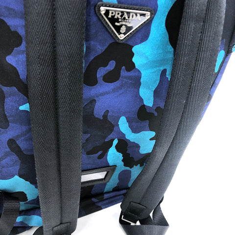 Prada Prada Camouflage Rucksack / Daypack Blue X Black P11714