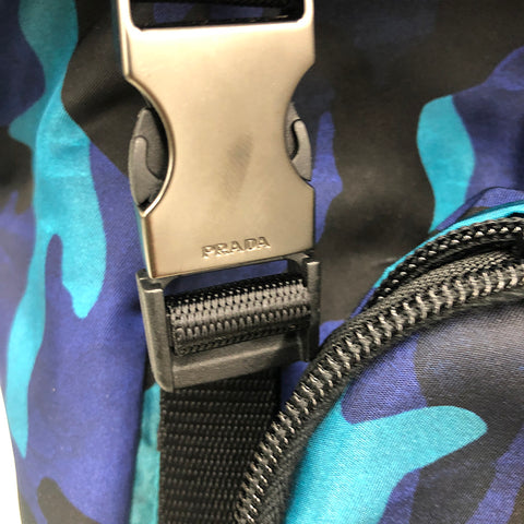 Prada Prada Camouflage Rucksack / Daypack Blue X Black P11714