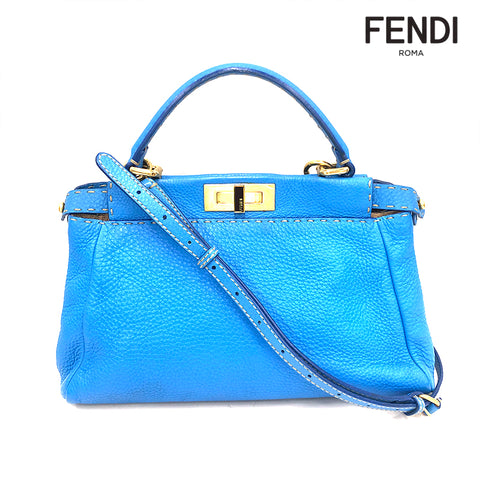 Fendi Serelia Peeker Boo Handtasche Blau P11719