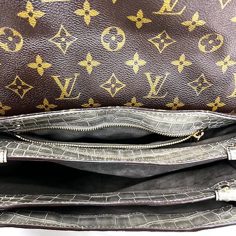 ルイ・ヴィトン LOUIS VUITTON ミッシム グランド マリッジ ボーリング ハンドバッグ エキゾチック×モノグラム カーキ P11 –  NUIR VINTAGE