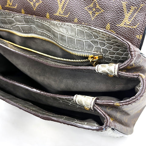 ルイ・ヴィトン LOUIS VUITTON ミッシム グランド マリッジ ボーリング ハンドバッグ エキゾチック×モノグラム カーキ P11 –  NUIR VINTAGE