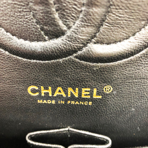 Chanel Chanel Cabia Haut Doppelklappe Umhängetasche Schwarz P11852