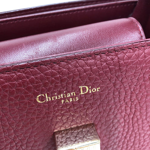 クリスチャンディオール Christian Dior エヴァーラフ・シモンズ ハンドバッグ ワインレッド P11919