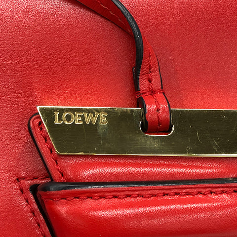 ロエベ LOEWE バルセロナ ショルダーバッグ レッド P12038